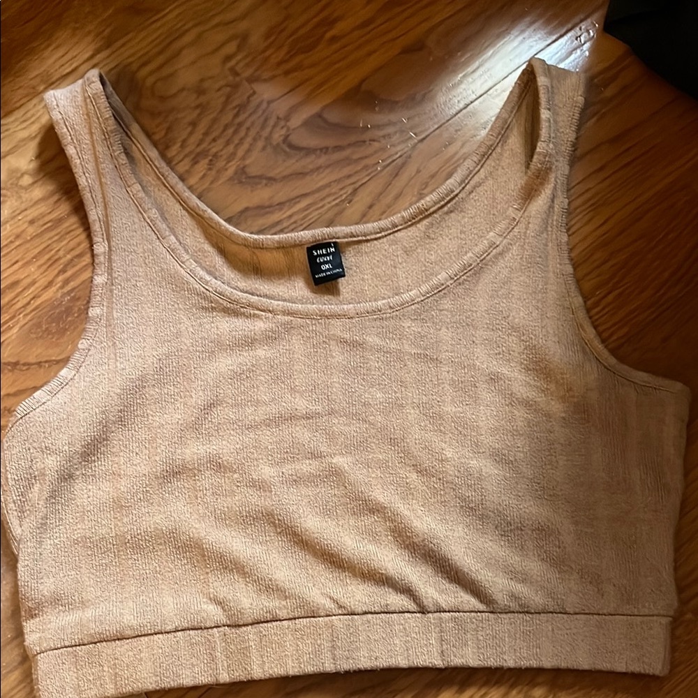 Kendall & Kylie Light Brown Tank Top